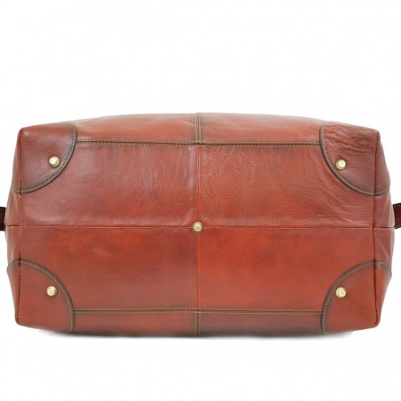 Sac de voyage en cuir KATANA "Diligence" 54cm marron | Bagage style vintage qualité luxe pas cher