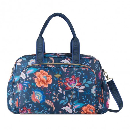 Sac à langer OILILY "Bibi" Colour Bomb bleu iris | Sac maternité avec matelas à langer haute qualité original