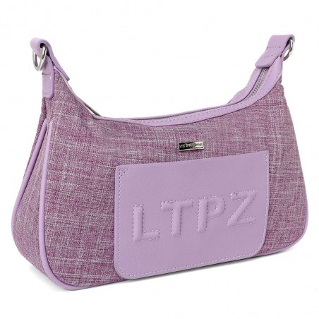 Sac porté épaule LES TROPEZIENNES "Sarek" mauve | Sac bandoulière femme original violet