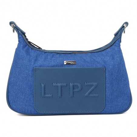 Sac porté épaule LES TROPEZIENNES "Sarek" bleu | Sac bandoulière femme original