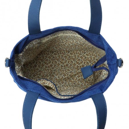 Sac porté main LES TROPEZIENNES "Sarek" bleu | Sac femme original avec bandoulière pas cher Sac porté main LES TROPEZIENNES "Sarek" bleu | Sac femme original avec bandoulière pas cher
