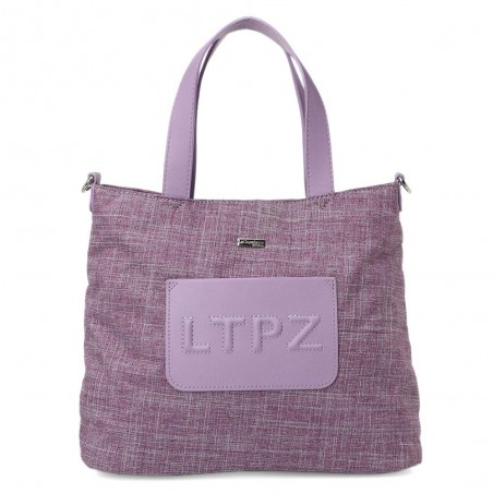 Sac porté main LES TROPEZIENNES "Sarek" mauve | Sac femme original avec bandoulière pas cher