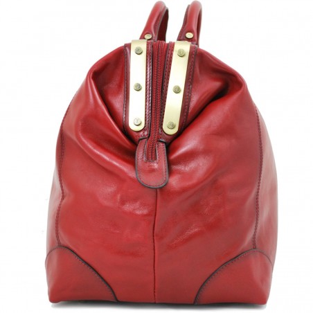 Sac de voyage en cuir KATANA "Diligence" 54cm rouge | Bagage style vintage qualité luxe pas cher Sac de voyage en cuir KATANA "Diligence" 54cm rouge | Bagage style vintage qualité luxe pas cher
