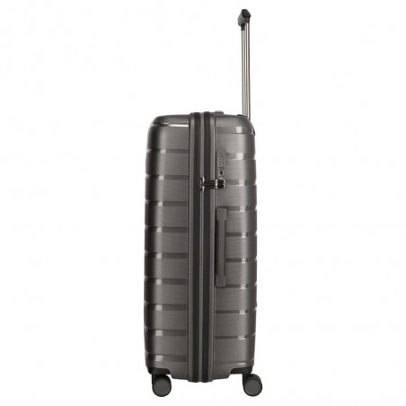 Valise soute L TRAVELITE "Air Base" anthracite | Grande valise 77cm 105L 4 roues coque solide qualité allemande