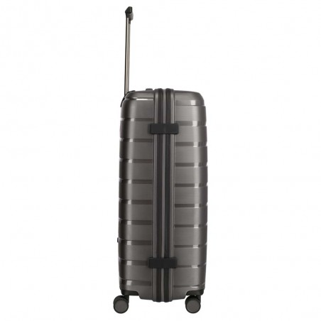 Valise soute L TRAVELITE "Air Base" anthracite | Grande valise 77cm 105L 4 roues coque solide qualité allemande