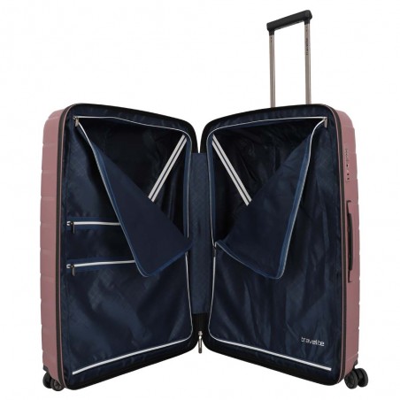 Valise soute L TRAVELITE "Air Base" lilas | Grande valise 77cm 105L 4 roues coque solide qualité allemande