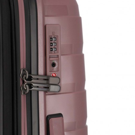 Valise soute L TRAVELITE "Air Base" lilas | Grande valise 77cm 105L 4 roues coque solide qualité allemande