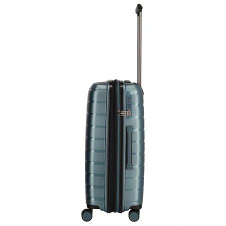 Valise soute M TRAVELITE "Air Base" bleu glacé | Valise 67cm extensible 4 roues coque solide qualité allemande