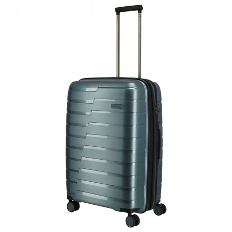 Valise soute M TRAVELITE "Air Base" bleu glacé | Valise 67cm extensible 4 roues coque solide qualité allemande