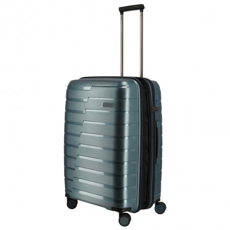 Valise soute M TRAVELITE "Air Base" bleu glacé | Valise 67cm extensible 4 roues coque solide qualité allemande