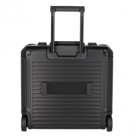 Pilot case aluminium TRAVELITE "Next" noir | Bagage business mallette métal haute qualité sécurisée
