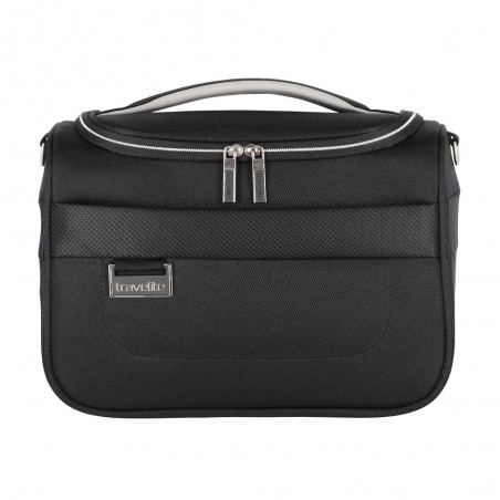 Vanity case souple TRAVELITE "Miigo" noir | Beauty case semi-rigide toile haute qualité allemande