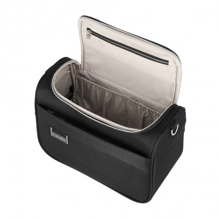 Vanity case souple TRAVELITE "Miigo" noir | Beauty case semi-rigide toile haute qualité allemande