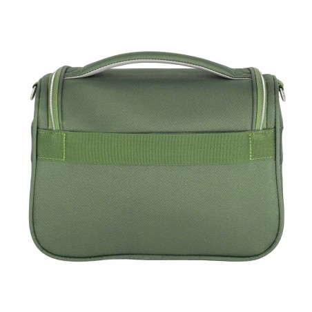 Vanity case souple TRAVELITE "Miigo" vert matcha | Beauty case semi-rigide toile haute qualité allemande