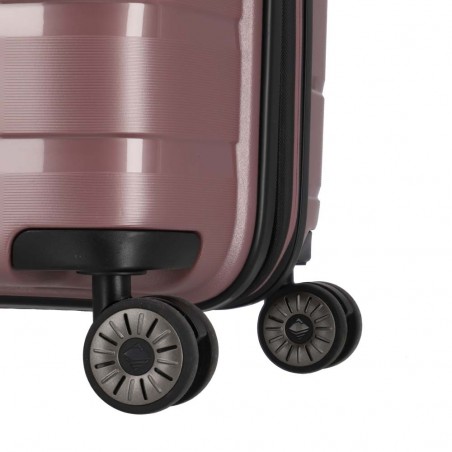 Valise soute M TRAVELITE "Air Base" lilas | Valise 67cm extensible 4 roues coque solide qualité allemande