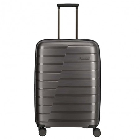 Valise soute M TRAVELITE "Air Base" anthracite | Valise 67cm extensible 4 roues coque solide qualité allemande