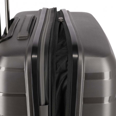 Valise soute M TRAVELITE "Air Base" anthracite | Valise 67cm extensible 4 roues coque solide qualité allemande