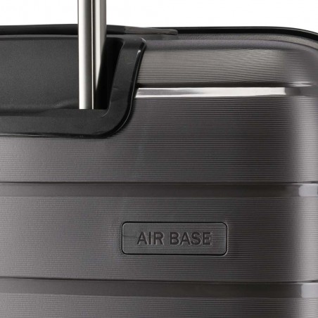 Valise soute M TRAVELITE "Air Base" anthracite | Valise 67cm extensible 4 roues coque solide qualité allemande