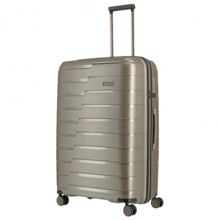 Valise soute L TRAVELITE "Air Base" champagne | Grande valise 77cm 105L 4 roues coque solide qualité allemande