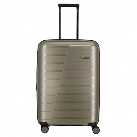 Valise soute M TRAVELITE "Air Base" champagne | Valise 67cm extensible 4 roues coque solide qualité allemande