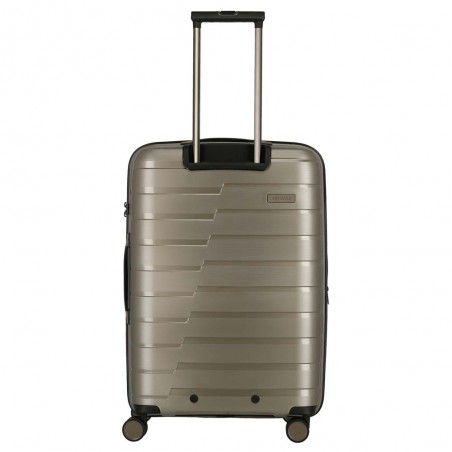 Valise soute M TRAVELITE "Air Base" champagne | Valise 67cm extensible 4 roues coque solide qualité allemande