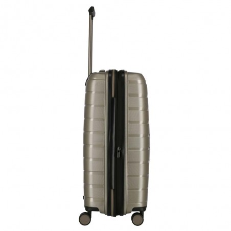 Valise soute M TRAVELITE "Air Base" champagne | Valise 67cm extensible 4 roues coque solide qualité allemande