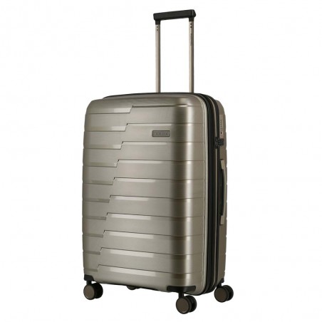 Valise soute M TRAVELITE "Air Base" champagne | Valise 67cm extensible 4 roues coque solide qualité allemande