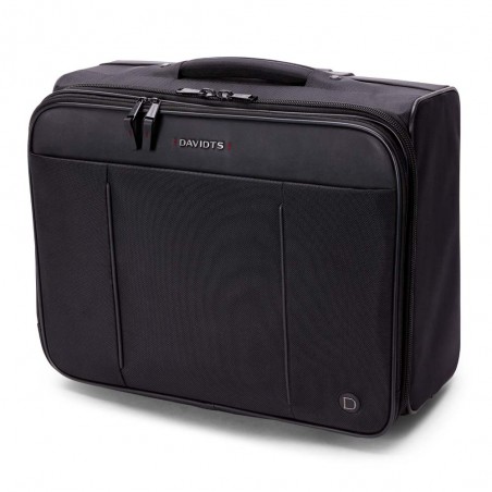 DAVIDT | Pilot case 2 en 1 "Connaisseur" noir | Bagage business trolley ordinateur 17 pouces DAVIDT | Pilot case 2 en 1 "Connaisseur" noir | Bagage business trolley ordinateur 17 pouces