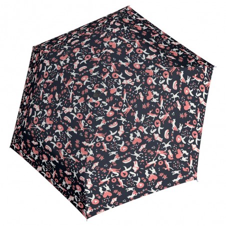 Parapluie pliant KNIRPS "Ultra light U200 Duomatic" embrassing black | Parapluie de poche ultra léger qualité allemande