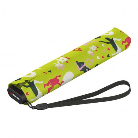 KNIRPS | Parapluie de poche slim ultra-léger US 050 embracing neon | Mini parapluie imprimé original