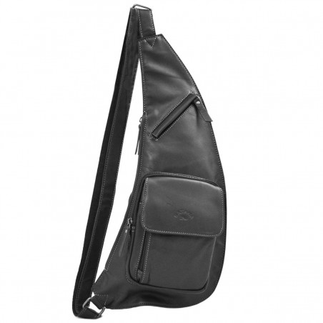 Sac body Cuir Homme KATANA - Noir