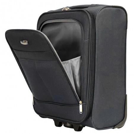 Valise cabine semi-rigide MADISSON "South" noir | Petit bagage 2 roues pas cher