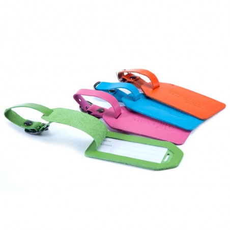 TRAVELITE | Étiquette à bagages en cuir bleu | Porte-adresse pour étiquetage obligatoire des valises et sacs de voyage TRAVELITE | Étiquette à bagages en cuir bleu | Porte-adresse pour étiquetage obligatoire des valises et sacs de voyage