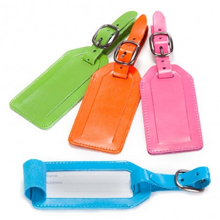 TRAVELITE | Étiquette à bagages en cuir orange | Porte-adresse pour étiquetage obligatoire des valises et sacs de voyage TRAVELITE | Étiquette à bagages en cuir orange | Porte-adresse pour étiquetage obligatoire des valises et sacs de voyage