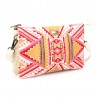 Pochette bandoulière LES TROPEZIENNES "Habomai" rose | Petit sac femme été broderie bohème chic Pochette bandoulière LES TROPEZIENNES "Habomai" rose | Petit sac femme été broderie bohème chic