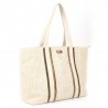 Sac de plage LES TROPEZIENNES "Habomai" beige | Cabas femme brodé style bohème chic Sac de plage LES TROPEZIENNES "Habomai" beige | Cabas femme brodé style bohème chic