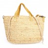 Sac porté main LES TROPEZIENNES "Gobi" gold | Sac femme panier de plage cuir doré pas cher Sac porté main LES TROPEZIENNES "Gobi" gold | Sac femme panier de plage cuir doré pas cher