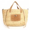 Sac porté main LES TROPEZIENNES "Gobi" camel | Sac femme panier de plage cuir pas cher Sac porté main LES TROPEZIENNES "Gobi" camel | Sac femme panier de plage cuir pas cher