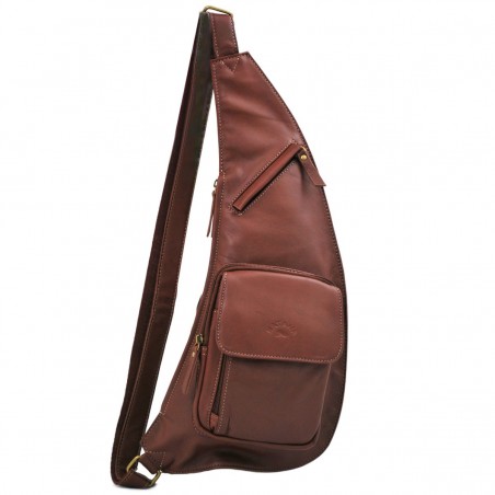 Sac body Cuir Homme KATANA - Marron