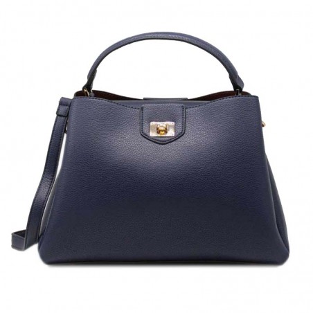 Sac à main TOM & EVA "Brigitte" marine | Sac femme élégant bleu marine pas cher