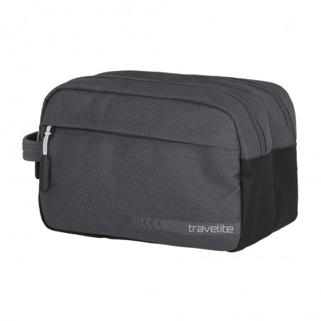 Trousse de toilette double TRAVELITE "Kick Off" anthracite | Nécessaire de voyage haute qualité pas cher