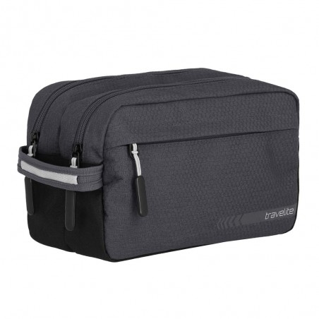 Trousse de toilette double TRAVELITE "Kick Off" anthracite | Nécessaire de voyage haute qualité pas cher