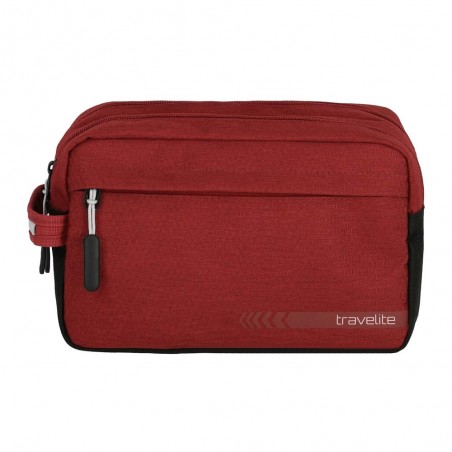 Trousse de toilette double TRAVELITE "Kick Off" rouge | Nécessaire de voyage haute qualité pas cher