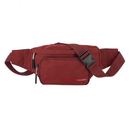 Sac banane TRAVELITE "Kick Off" rouge | Banane homme femme sport en loisirs pas chère