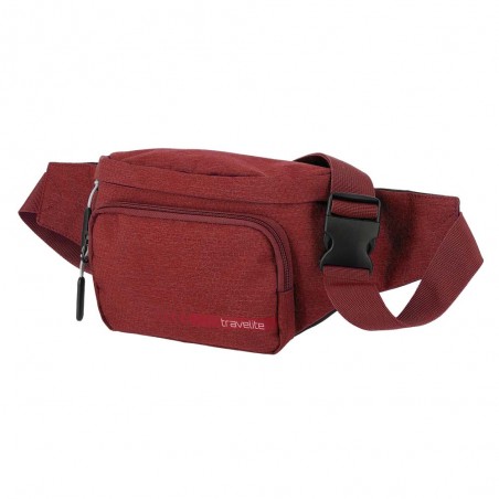 Sac banane TRAVELITE "Kick Off" rouge | Banane homme femme sport en loisirs pas chère