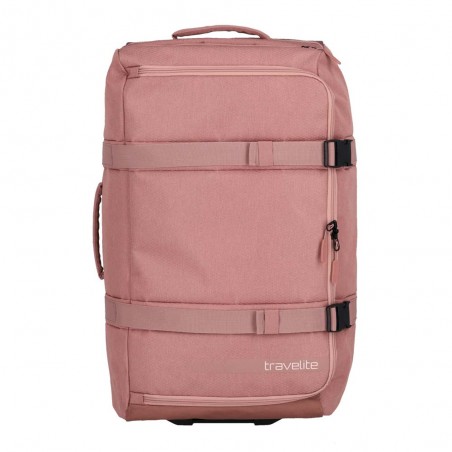 Sac de voyage à roulettes L TRAVELITE "Kick Off" rose| Valise soute 65L haute qualité pas cher