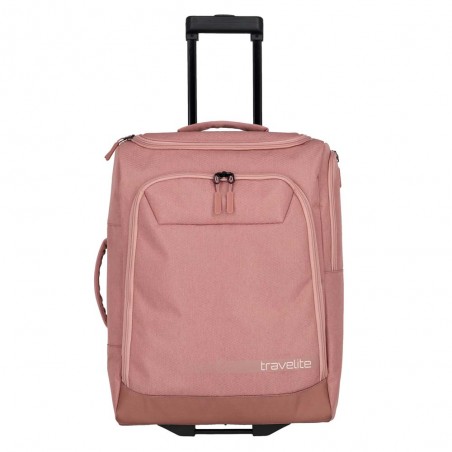 Sac de voyage à roulettes cabine TRAVELITE "Kick Off" rose | Valise souple petit format pas chère