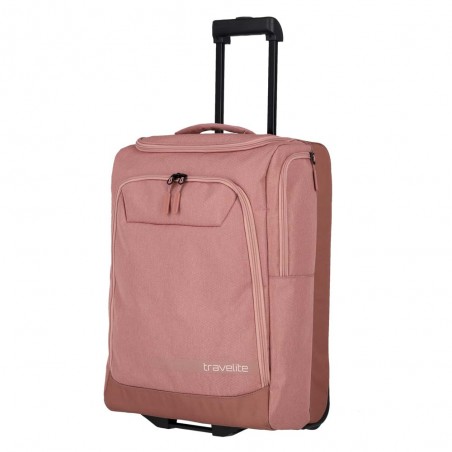 Sac de voyage à roulettes cabine TRAVELITE "Kick Off" rose | Valise souple petit format pas chère