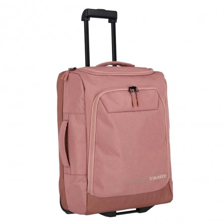 Sac de voyage à roulettes cabine TRAVELITE "Kick Off" rose | Valise souple petit format pas chère