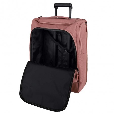 Sac de voyage à roulettes cabine TRAVELITE "Kick Off" rose | Valise souple petit format pas chère